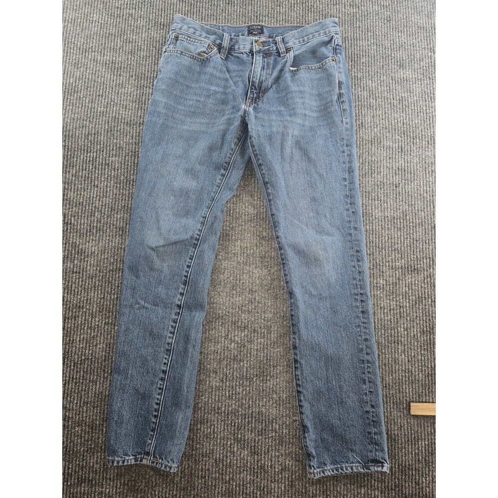 J Crew Jeans Men’s Size 30x30 Blue Denim USA Zip The Driggs Stretch Medium Wash